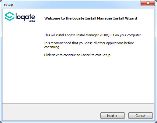 Installation Manager install process | Loqate